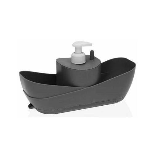DISPENSADOR JABON VERSA GRIS PLASTICO 2 CAVIDADES